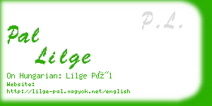 pal lilge business card